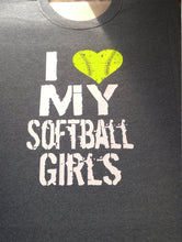 Load image into Gallery viewer, I love my softball girls shirt
