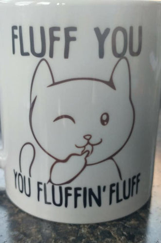 Fluff you cat shot glass