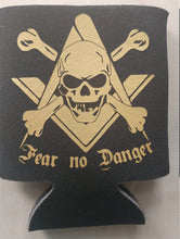 Load image into Gallery viewer, Fear no danger freemason beer can cooler
