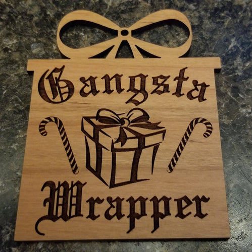 Gangsta wrapper ornament