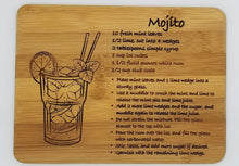 Load image into Gallery viewer, Mojito drink recipe bamboo cutting board
