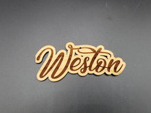 Load image into Gallery viewer, Custom name cut out wooden ornament
