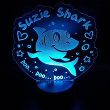 Load image into Gallery viewer, Custom name shark led night light
