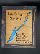 Load image into Gallery viewer, Lake george cut out wooden frame sign
