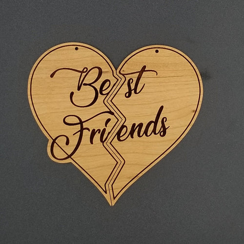 Split shipping for Best friends split heart ornament