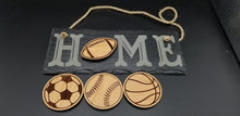 Load image into Gallery viewer, Wooden sport cut out magnets for Slate home sign
