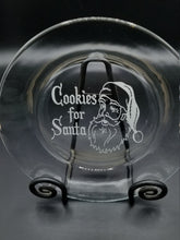 Load image into Gallery viewer, Cookies for santa laser engraved glass plate
