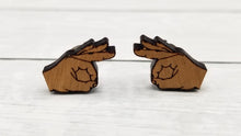 Load image into Gallery viewer, Circle game cherry wood earrings
