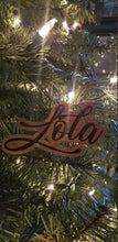 Load image into Gallery viewer, Custom name cut out wooden ornament
