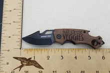 Load image into Gallery viewer, Custom laser engraved wood handle pocket knife
