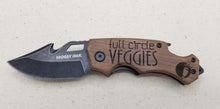 Load image into Gallery viewer, Custom laser engraved wood handle pocket knife
