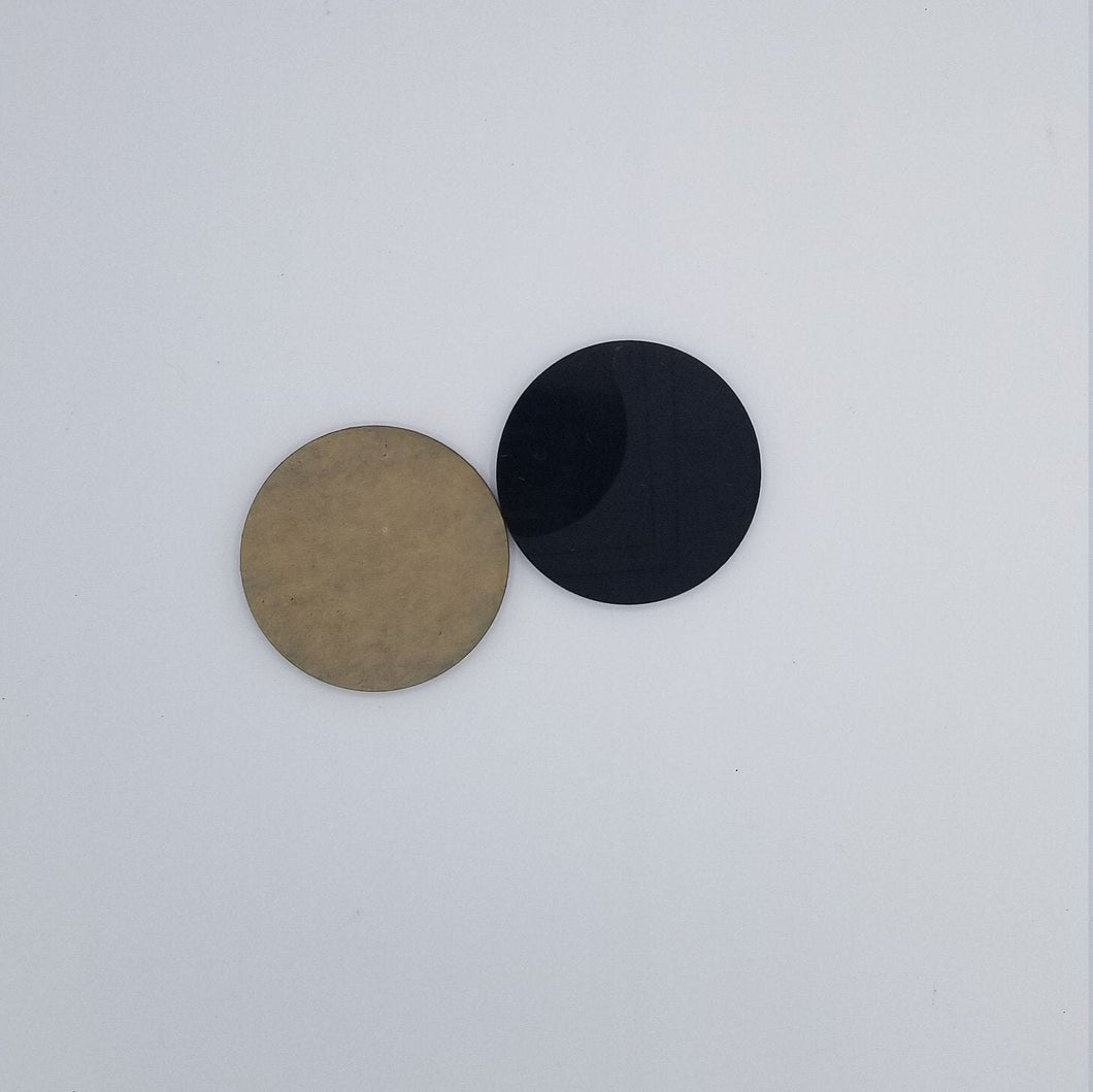 Black acrylic circles 2.75 inch round 1/4 inch thick 10 pieces