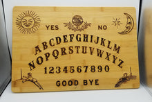 Load image into Gallery viewer, Spirit board bamboo cutting board with maple planchette
