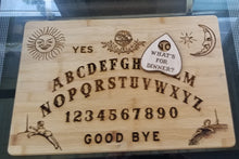 Load image into Gallery viewer, Spirit board bamboo cutting board with maple planchette
