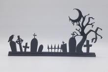 Load image into Gallery viewer, Spooky Graveyard halloween standing sign
