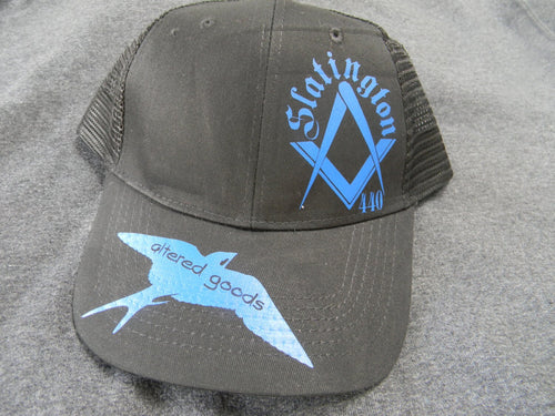 Masonic square and compass trucker hat