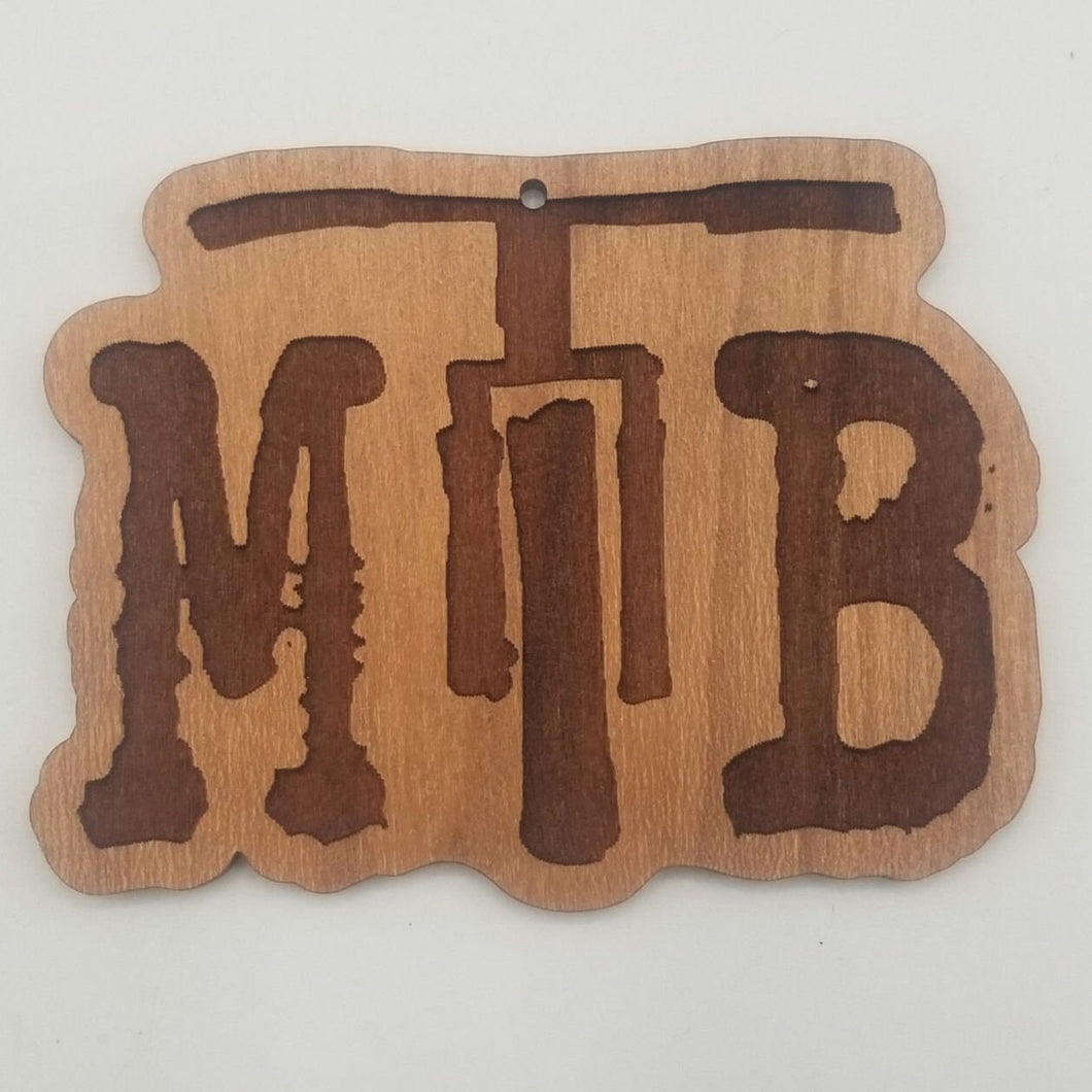 Mountain bike MTB hardwood ornament.