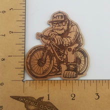 Load image into Gallery viewer, Mountain bike bigfoot hardwood ornament.
