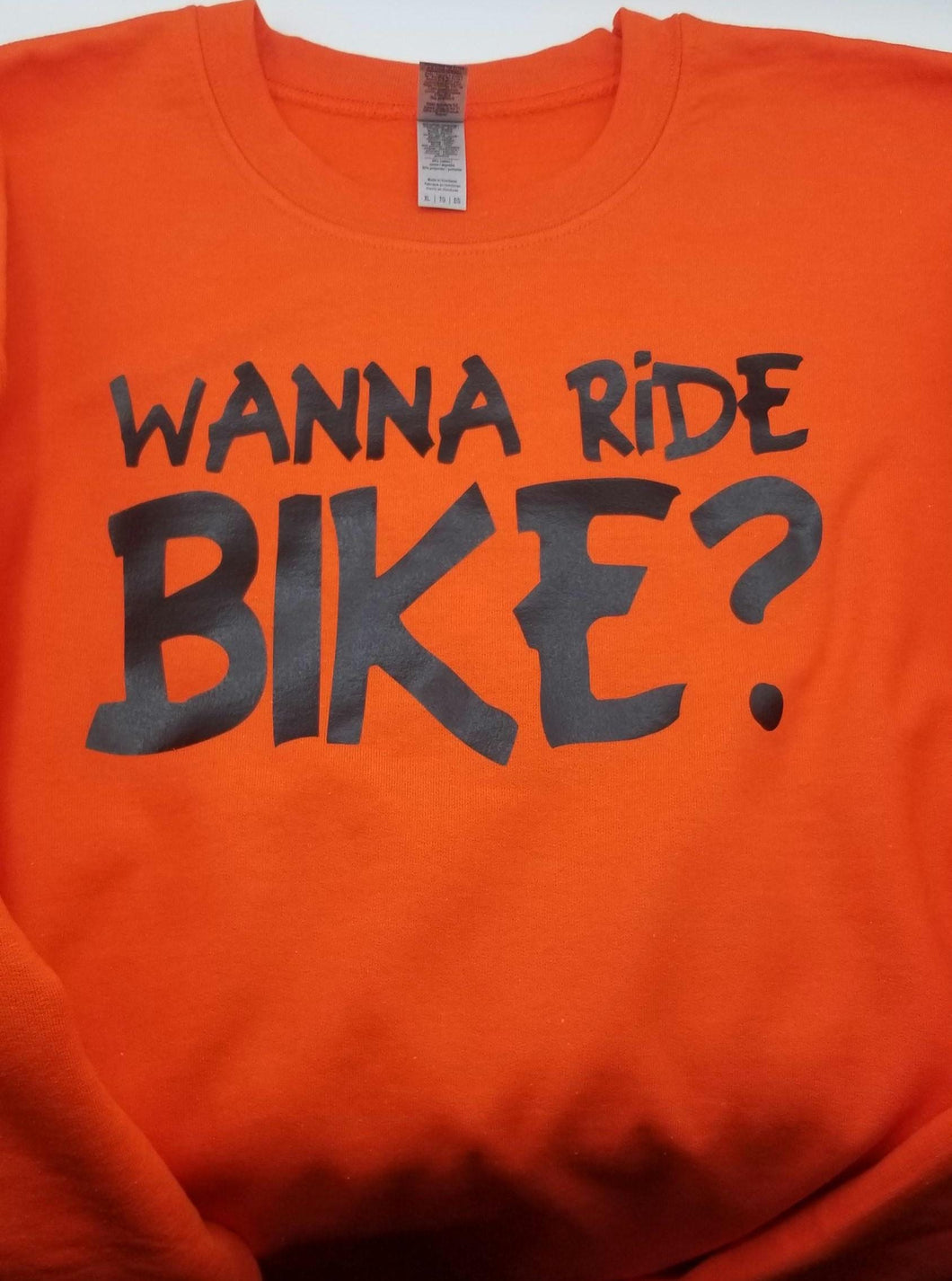 Wanna ride bike? Crew neck