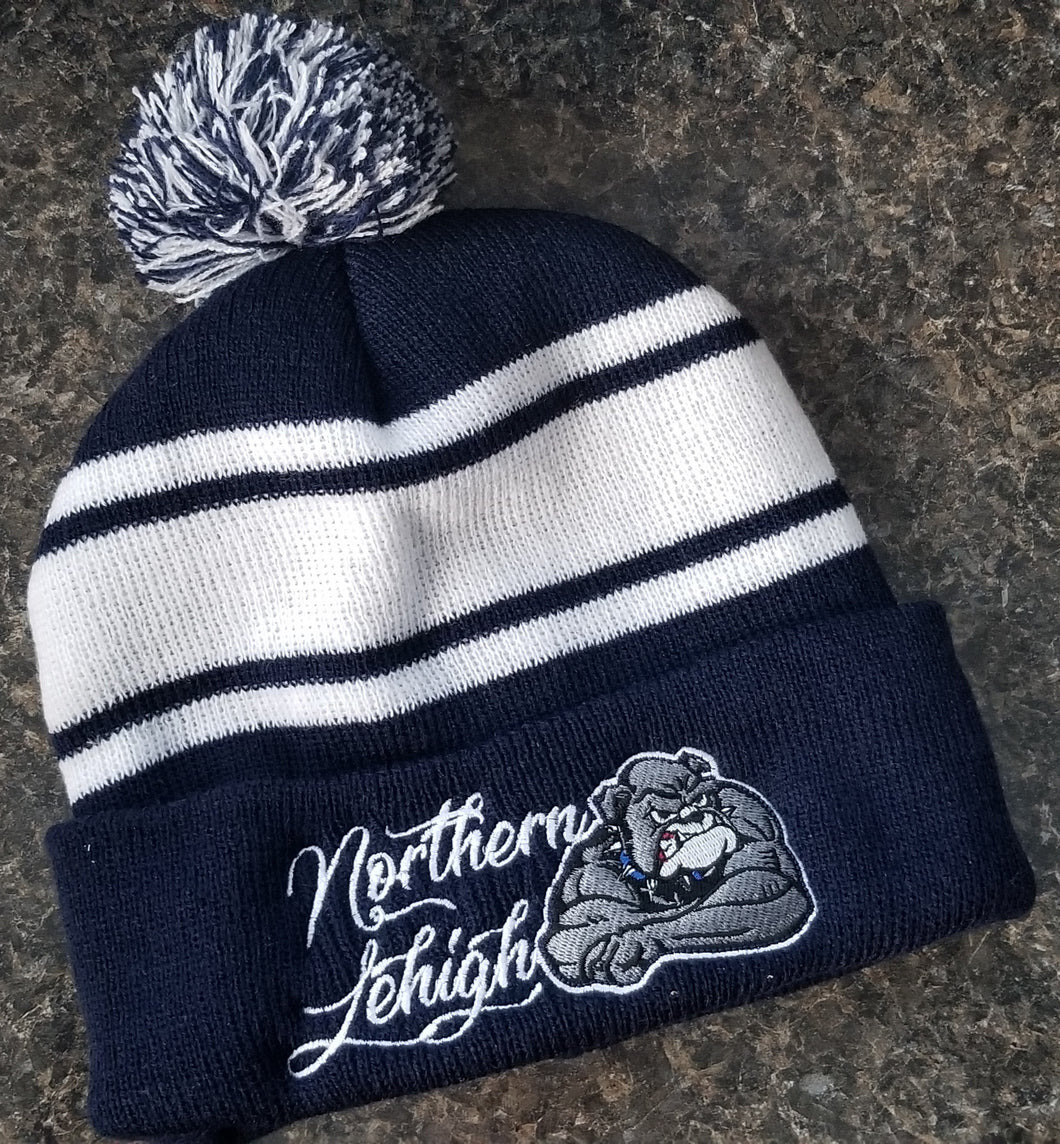 Northern lehigh pom beanie