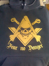 Load image into Gallery viewer, Freemason fear no danger square and compass sweatshirt - Altered Goods
