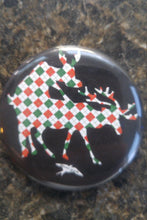 Load image into Gallery viewer, Humping reindeer christmas argyle button - Altered Goods
