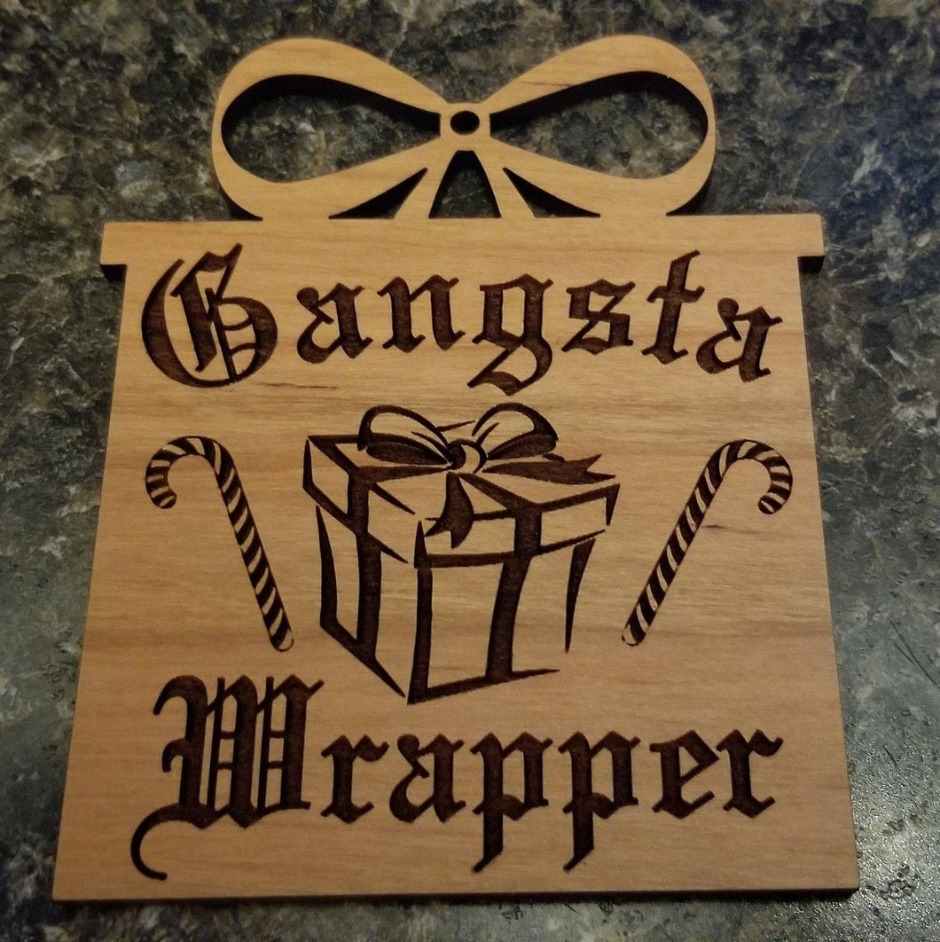 Gangsta wrapper ornament - Altered Goods