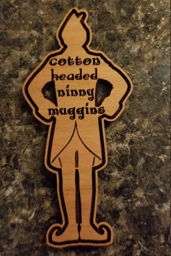 Cotton headed ninny muggins elf ornament - Altered Goods