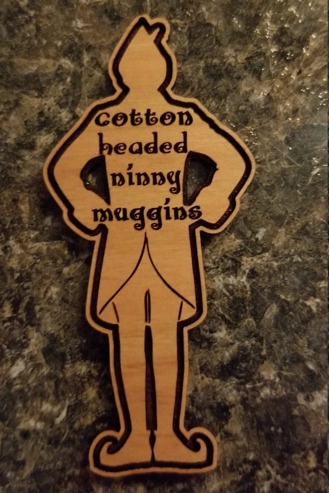 Cotton headed ninny muggins elf ornament - Altered Goods