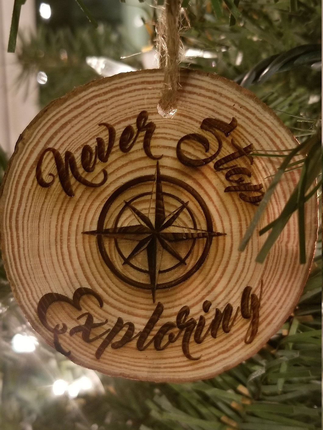 Never stop exploring ornament - Altered Goods