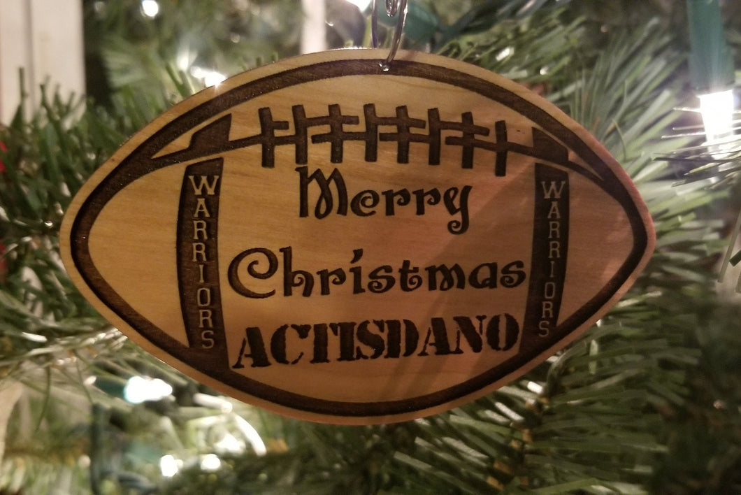 Custom football ornament - Altered Goods