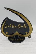 Load image into Gallery viewer, Golden boobs desk sign breastfeeding award - Altered Goods
