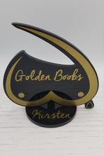 Load image into Gallery viewer, Golden boobs desk sign breastfeeding award - Altered Goods
