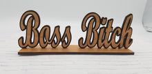 Load image into Gallery viewer, Boss bitch wood desk sign - Altered Goods
