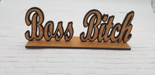 Load image into Gallery viewer, Boss bitch wood desk sign - Altered Goods
