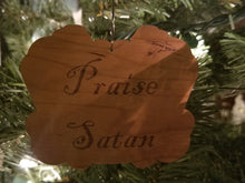 Load image into Gallery viewer, Spellman mortuary sign praise satan ornament - Altered Goods
