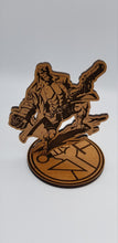 Load image into Gallery viewer, Hellboy cherry wood sign with bprd base - Altered Goods
