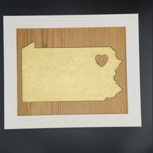 Load image into Gallery viewer, State cut out wooden frame sign - Altered Goods
