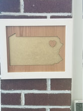 Load image into Gallery viewer, State cut out wooden frame sign - Altered Goods
