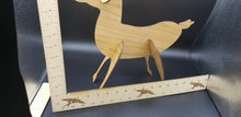 Load image into Gallery viewer, 3d wooden reindeer statue with name custom large - Altered Goods
