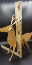 Load image into Gallery viewer, 3d wooden reindeer statue with name custom large - Altered Goods
