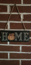 Load image into Gallery viewer, Slate home sign with interchangeable wooden seasonal cut outs - Altered Goods
