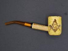 Load image into Gallery viewer, Freemason square and compass corn cob pipe - Altered Goods
