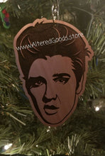 Load image into Gallery viewer, Elvis wood laser engraved ornament - Altered Goods
