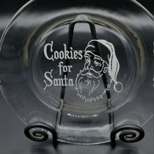 Load image into Gallery viewer, Cookies for santa laser engraved glass plate - Altered Goods
