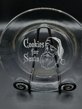 Load image into Gallery viewer, Cookies for santa laser engraved glass plate - Altered Goods
