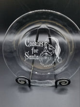 Load image into Gallery viewer, Cookies for santa laser engraved glass plate - Altered Goods
