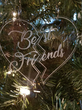 Load image into Gallery viewer, Best friends split heart ornament - Altered Goods
