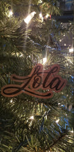 Load image into Gallery viewer, Custom name cut out wooden ornament - Altered Goods
