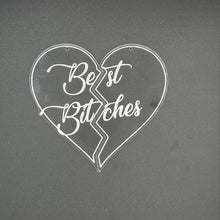 Load image into Gallery viewer, Best bitches split heart ornament - Altered Goods
